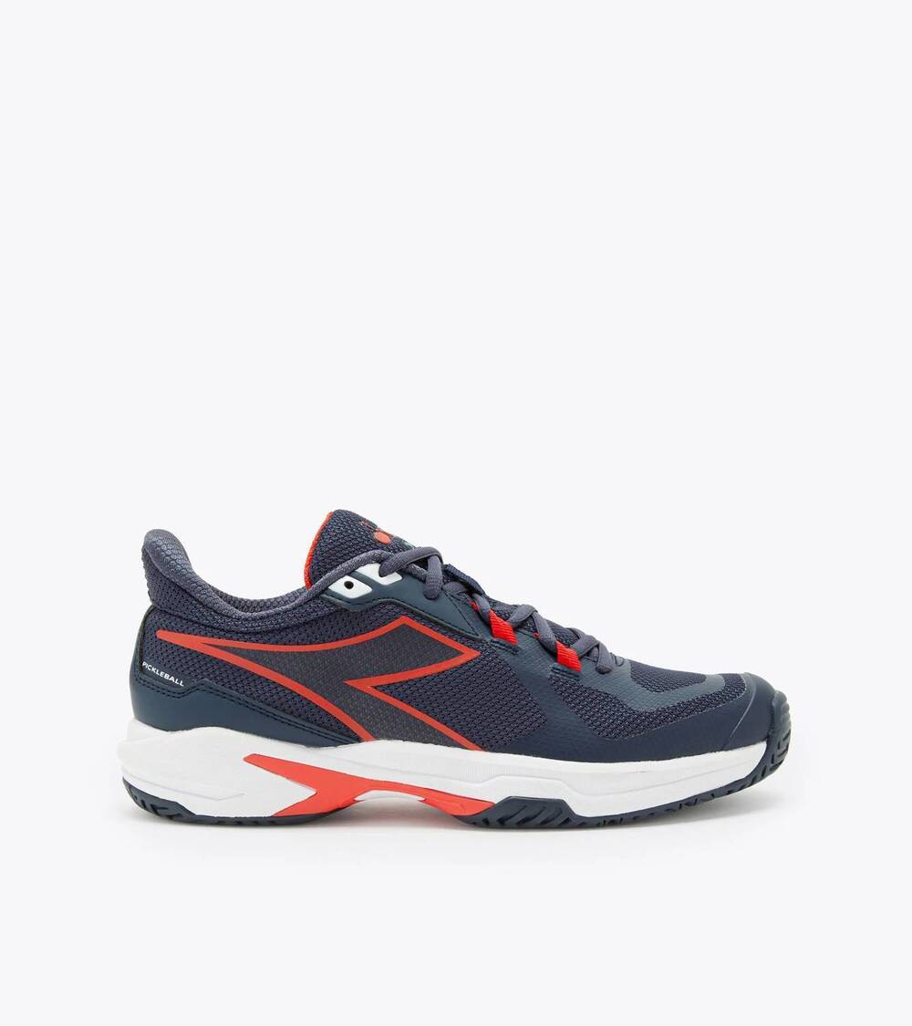 NEW DIADORA men’s trofeo 2 pickleball shoe in blue corsair white fiery red